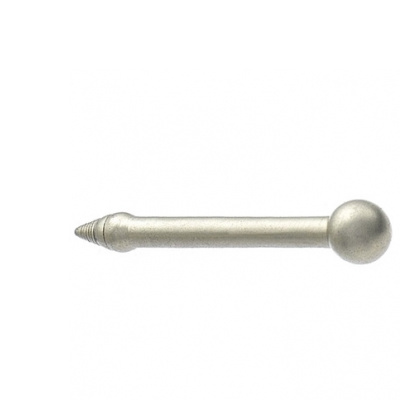 Серьга Титан для прокола носа шарик без вставки с золотистым оттенком System-75