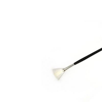 Кисть косметическая для масок и пилинга, большая веерная, белая, 170 мм